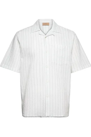 Rue de Tokyo Seth Sailor Stripe Tops Shirts Short-sleeved Shirts White