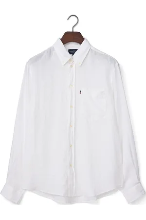 Lexington Casual Linen B.d Shirt Tops Shirts Linen Shirts White