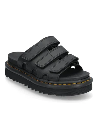 Dr. Martens Raine Slide Black Athena Shoes Sandals Flat Sandals Black