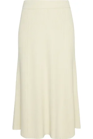 MSCH Mschhille Hasle Rib Skirt Skirts Knitted Skirts Beige