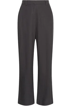 MSCH Mschpennie Ginia Hw Pants Bottoms Trousers Linen Trousers Black