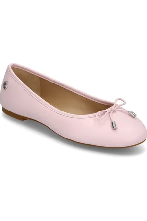 Ralph Lauren Jayna Nappa Leather Flat Ballerinat Pink