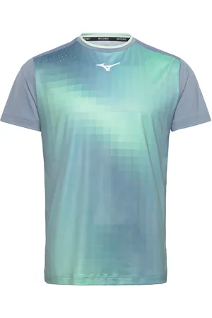 Mizuno Frontier Shadow Graphic Tee Sport Men Sports Clothes Sport Tops Sport T-shirts Blue