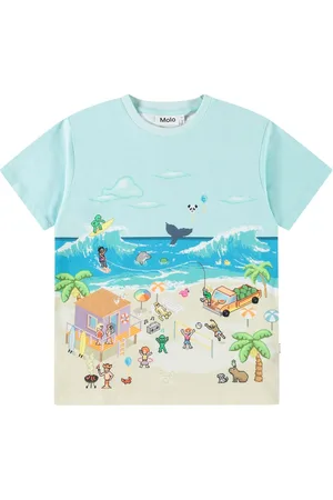 Molo Riley Tops T-shirts Short-sleeved Blue