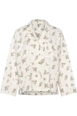 Lindex Pyjama Shirt Seersucker Toppi Cream
