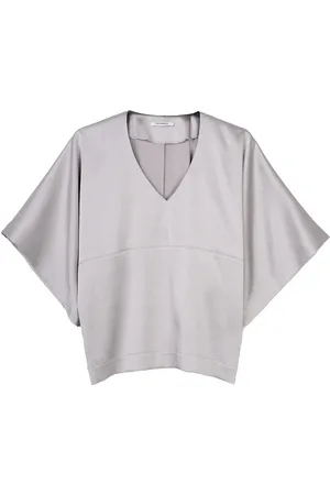Ivo Nikkolo Short Sleeve Blouse, Paruta Tops T-shirts & Tops Short-sleeved Grey