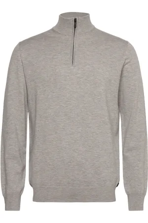 French Connection Half Zip Knit Tops Sweat-shirts & Hoodies Sweat-shirts Grey