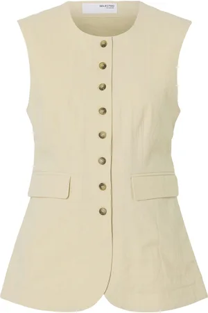 SELECTED Slfiluna Sl Butt D Pocket Vest B Liivi Cream