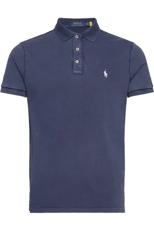 Ralph Lauren Custom Slim Fit Spa Terry Polo Shirt Tops Polos Short-sleeved Navy