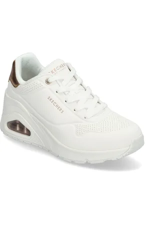 Skechers Women Uno Wedge Hi Steps Matalavartiset Sneakerit Tennarit White