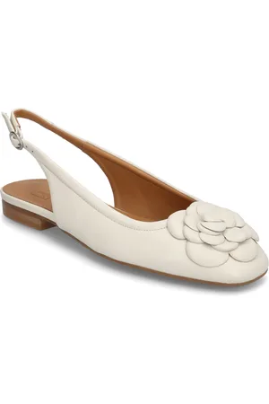 Billi Bi Sling Back Shoes Slingbacks Flat Slingbacks Cream