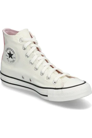 Converse Ctas Hi Egret/Summit Pink/Black Sport Women Sport Shoes Sport Sneakers Sport High Top Sneakers White