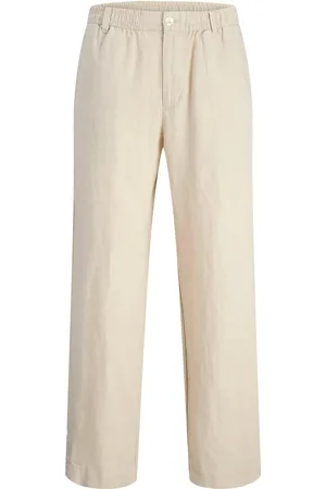 JACK & JONES Jpstkarl Lawrence Linen Chino Sn Bottoms Trousers Linen Trousers Beige Jack & J S