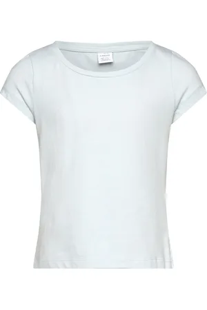 Lindex Top Basic Cap Sleeve Tops T-shirts Short-sleeved Blue