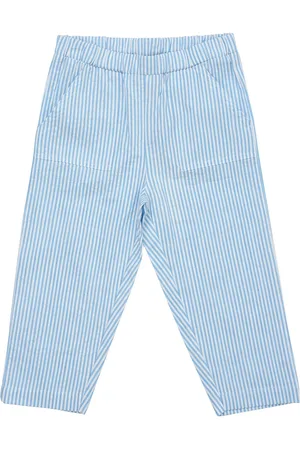 Copenhagen Colors Seersucker Pants Bottoms Trousers Blue