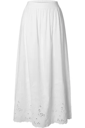 SELECTED Slfdahlia Hw Ankle Broderi Skirt B Skirts White