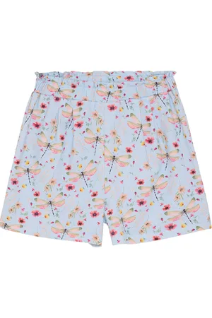 Minymo Shorts Aop Bottoms Shorts Sweat Shorts Blue