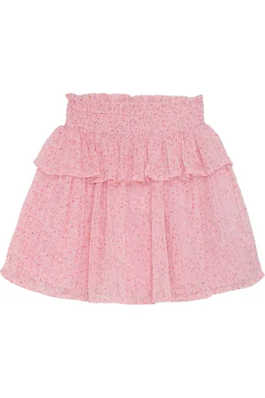 Creamie Skirt Lurex Stripe Dresses & Skirts Skirts Midi Skirts Pink