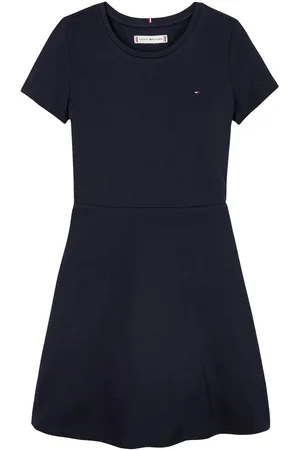 Tommy Hilfiger Essential Skater Dress Ss Dresses & Skirts Dresses Casual Dresses Short-sleeved Casual Dresses Navy