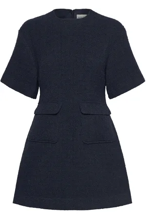 By Malina Rayna Boucle Mini Dress Lyhyt Mekko Navy
