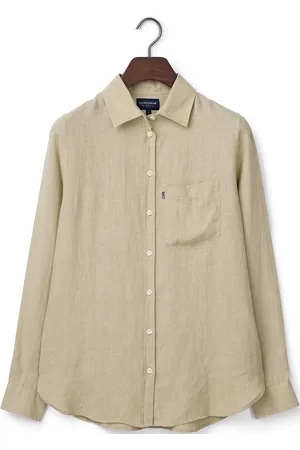Lexington Classic Linen Shirt Tops Shirts Long-sleeved Green
