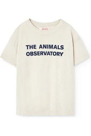 The Animals Observatory Orion Kid T-Shirt White Mouth Tops T-shirts Short-sleeved White