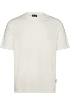 Lyle & Scott Panelled Neoprene T-Shirt Tops T-shirts Short-sleeved White