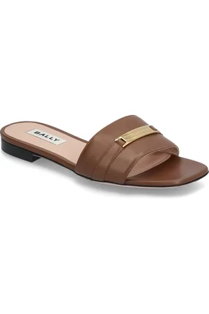 Bally Danika Designers Sandals Flat Sandals Brown