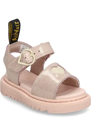 Dr. Martens Marlowe Hearts T Powder Pink+Cloud Cream Nebula Glitter+Classic Nappa Shoes Summer Shoes Sandals Pink