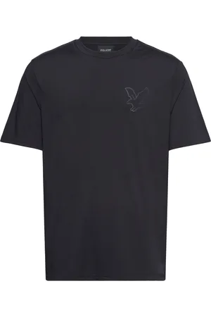 Lyle & Scott Panelled Neoprene T-Shirt Tops T-shirts Short-sleeved Black