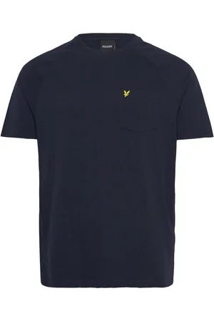 Lyle & Scott Linen Blend Raglan T-Shirt Tops T-shirts Short-sleeved Navy