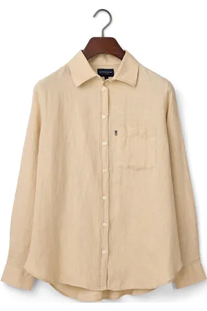 Lexington Classic Linen Shirt Tops Shirts Long-sleeved Beige