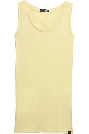 Superdry Studios Lightweight Racer Vest Tops T-shirts & Tops Sleeveless Yellow