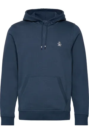 Original Penguin L/S Sticker Pete Pul Tops Sweat-shirts & Hoodies Hoodies Blue