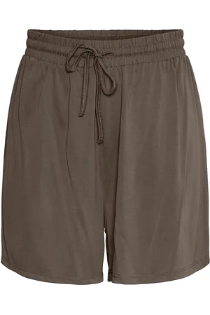 Pieces® Pcanora Hw Shorts Bc Bottoms Shorts Casual Shorts Brown