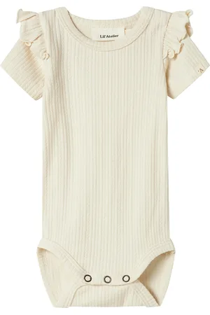 Lil Atelier Nbffleura Ss Slim Body Lil Bodies Short-sleeved Cream