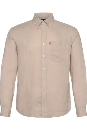 Lexington Casual Linen B.d Shirt Tops Shirts Linen Shirts Beige