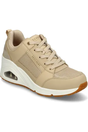 Skechers Women Uno Wedge Everything Nice Matalavartiset Sneakerit Tennarit Beige