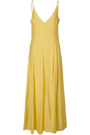 SELECTED Slfjosella Tiered Ankle Strap Dress Mekko Yellow