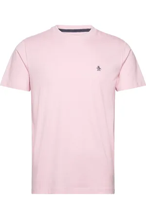 Original Penguin S/S Embroidered Logo Tops T-shirts Short-sleeved Pink