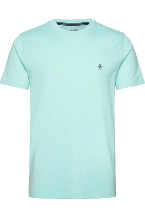 Original Penguin S/S Embroidered Logo Tops T-shirts Short-sleeved Blue