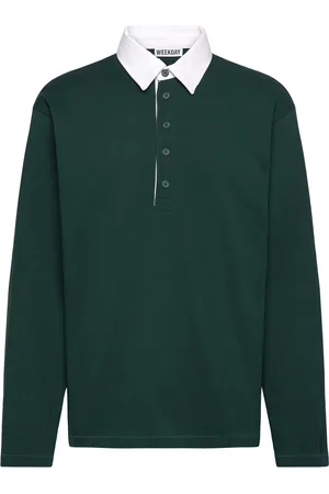 Weekday Rugby Shirt Tops Polos Long-sleeved Green