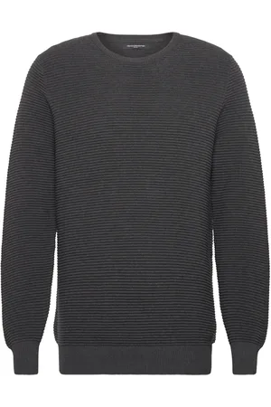 French Connection Ottoman Tops Knitwear Round Necks Grey
