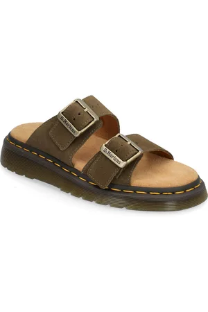 Dr. Martens Josef Dms Olive Bronx Suede Shoes Sandals Flat Sandals Brown