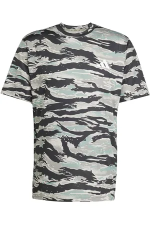 adidas Camo Aop Tee Sport Men Sports Clothes Sport Tops Sport T-shirts Silver