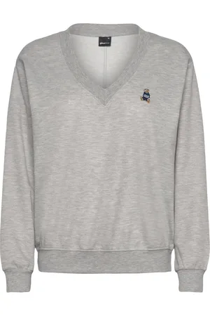Gina Tricot V-Neck Sweater Tops Sweat-shirts & Hoodies Fleeces & Midlayers Grey