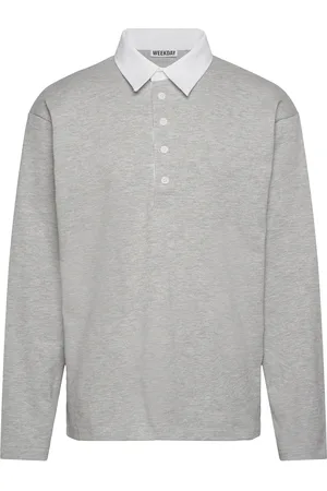 Weekday Rugby Shirt Tops Polos Long-sleeved Grey
