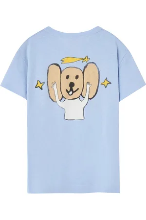 The Animals Observatory Rooster Kid T-Shirt Soft Blue Tops T-shirts Short-sleeved Blue