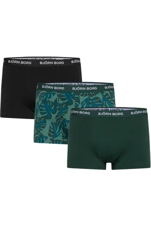 Björn Borg Cotton Stretch Trunk 3P Bokserit Green