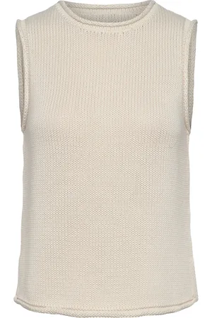 Mos Mosh Mmaubin Sl Knit Top Tops T-shirts & Tops Sleeveless Beige